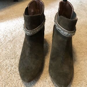 Olive green booties